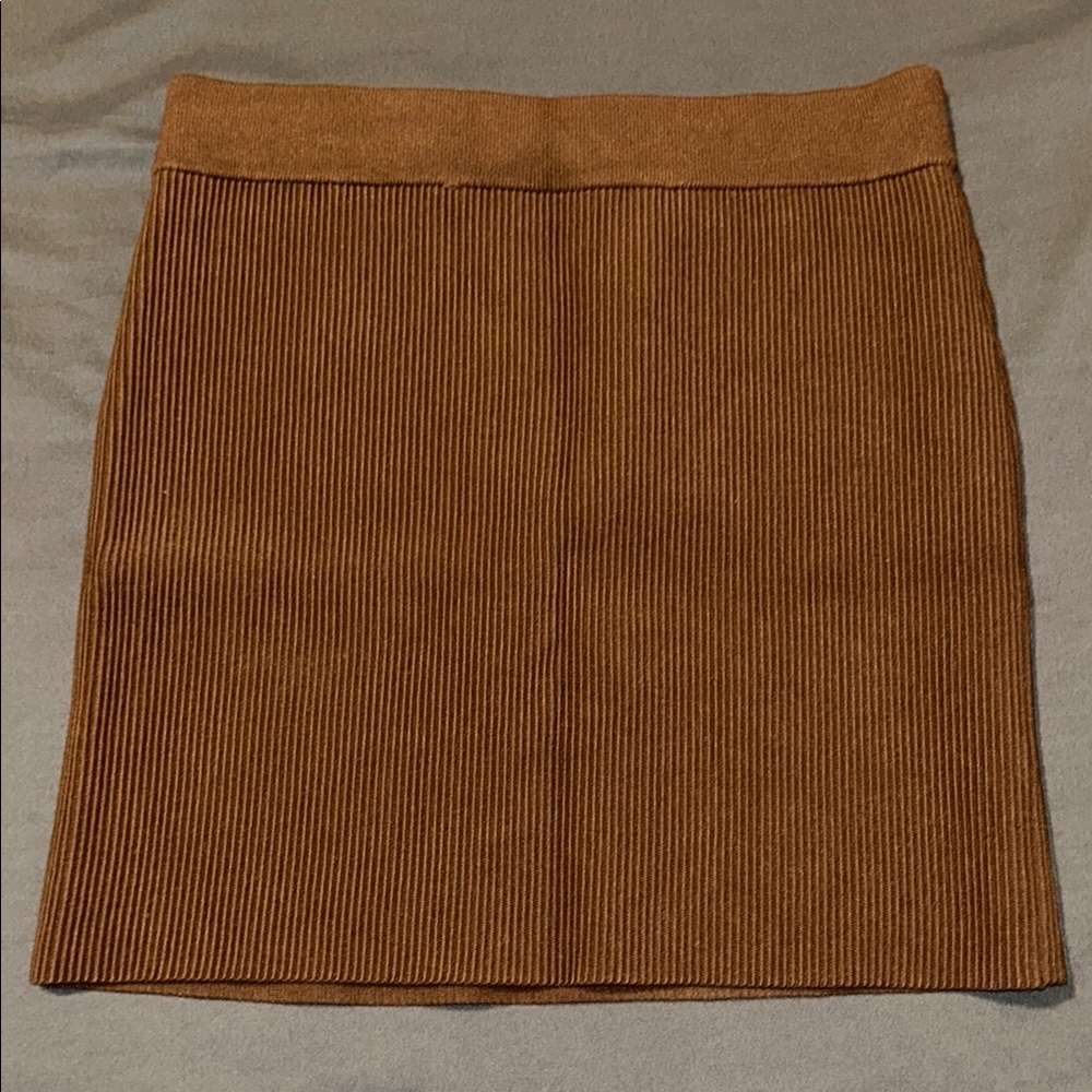 Open Edit ribbed chocolate 🍫 mini skirt